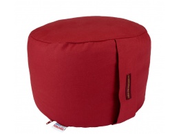 coussin yoga rond 22 cm rouge coquelicot