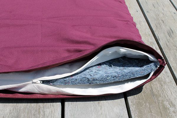 rembourrage plaque coton tapis yoga 2 cm insérée dans un système de double housse
