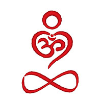 motif de broderie Posture de Yoga et symbole de l'infini