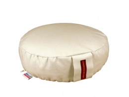 coussin yoga bas 8 cm écru naturel