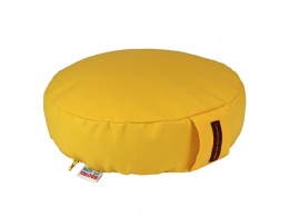 coussin méditation rond bas 8 cm jaune
