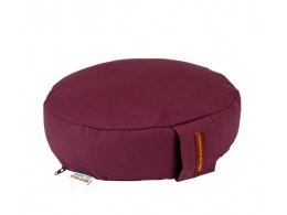 coussin bas méditation prune