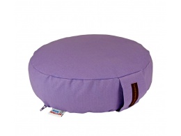 coussin rond bas violet 8 cm