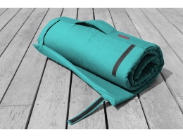 tapis de yoga turquoise en coton