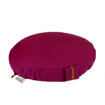 coussin yoga bas 4 cm rose fushia