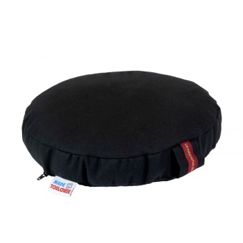 coussin yoga bas 4 cm noir