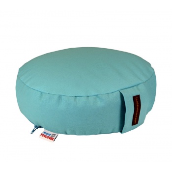 coussin rond pour yoga et méditation 8cm bleu turquoise