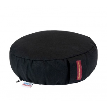 coussin rond noir yoga et méditation 8 cm