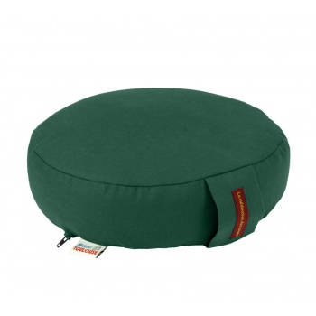 coussin de méditation rond bas 8 cm vert émeraude