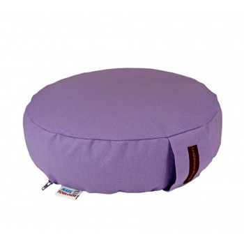 coussin rond bas violet 8 cm