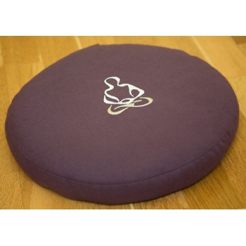 coussin de méditation rond bas avec broderie