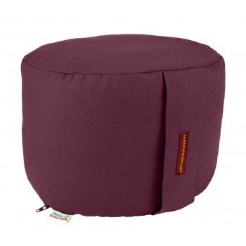 coussin yoga rond 22 cm aubergine