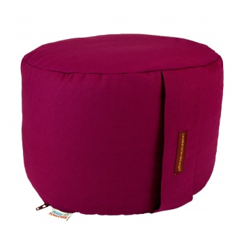 coussin yoga rond 22 cm rose fushia