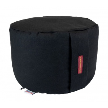 coussin yoga rond 22 cm noir
