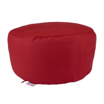 pouf rouge couleur coquelicot pour le yoga