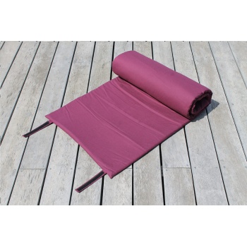 tapis yoga en coton à transporter roulé fermeture velcro