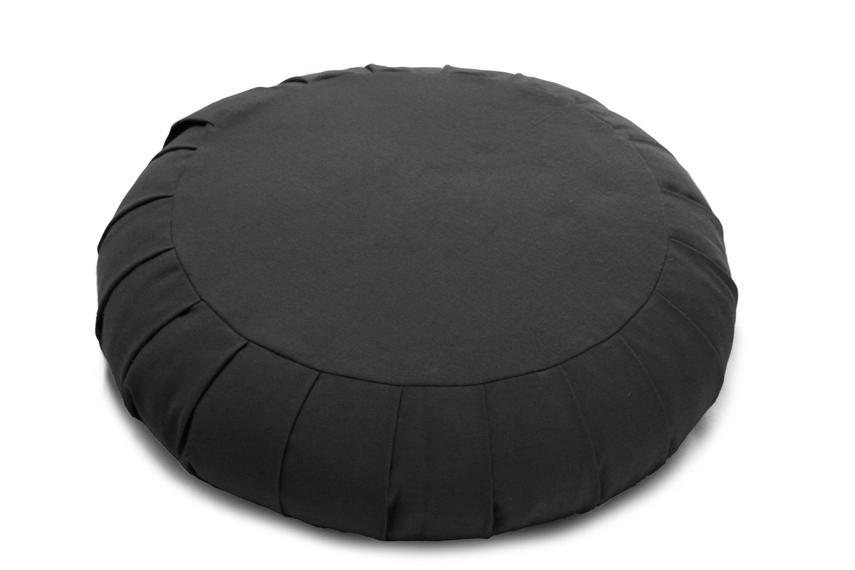 Coussin de méditation zafu en coton Noir Stelvoren