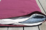 détail tapis double housse et coton recyclé