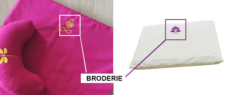 zabuton avec borderie