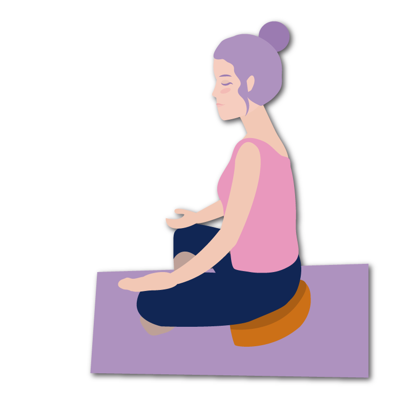 illustration bonne posture assise zafu