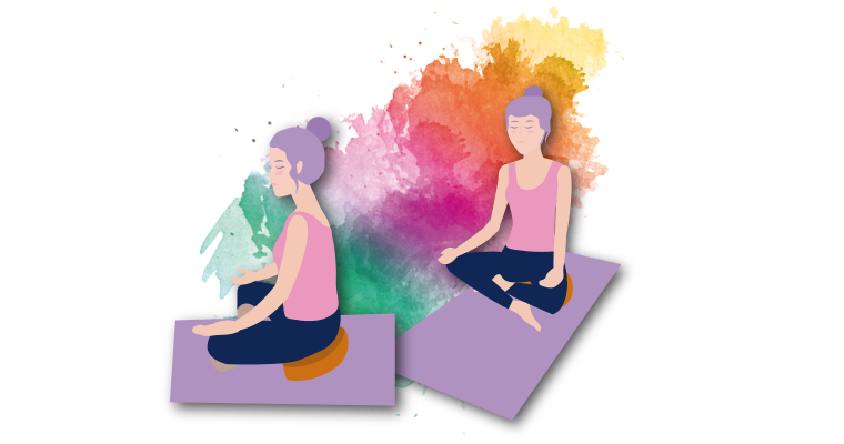 Coussin demi-lune pour la méditation et le yoga