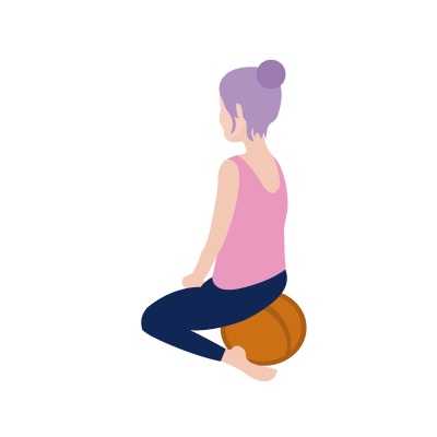 illustration de la position Seiza avec un coussin de méditation